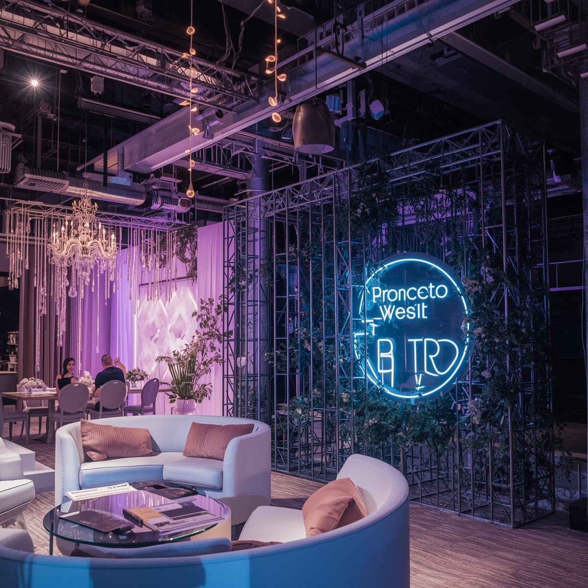 Corporate event branding set with modern design